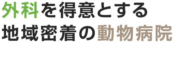 外科を得意とする地域密着の動物病院